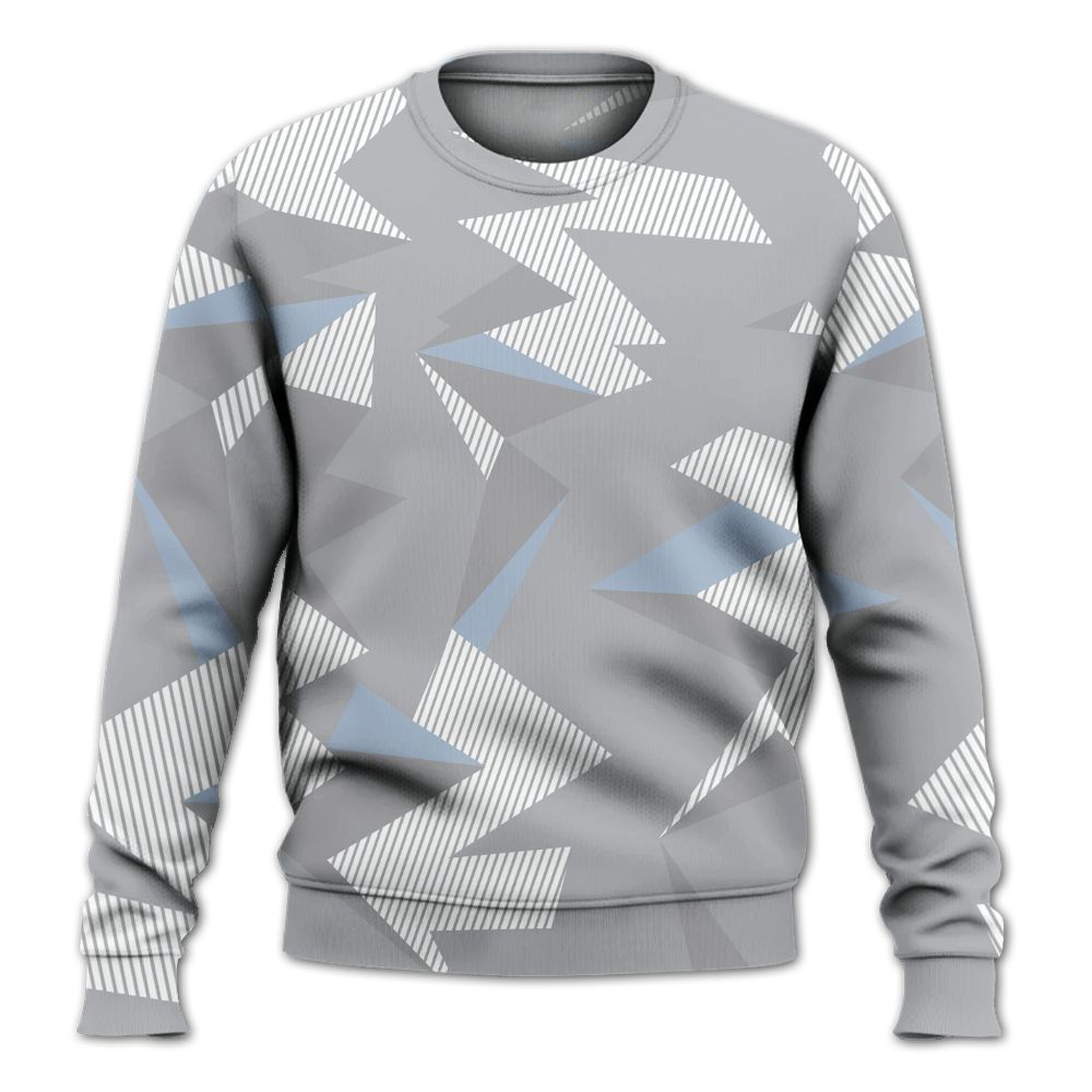 Sweatshirt To Match Low OG Wolf Grey 1s - Geometric Camouflage Pattern All Over Print