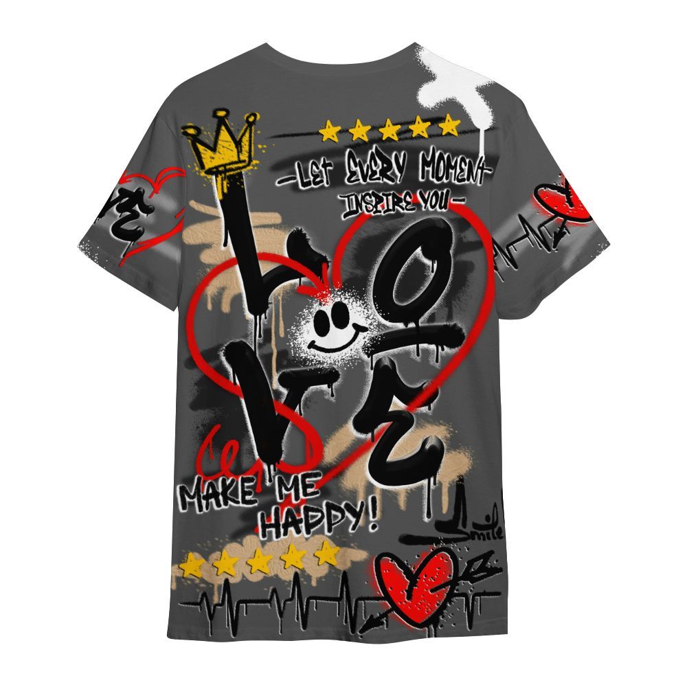 Shirt To Match Kobe 9 EM Mamba - Happy Love Beats Graffiti Streetwear All Over Print
