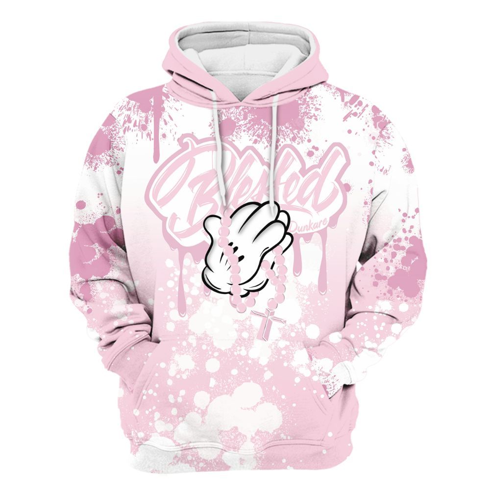 Hoodie To Match Orchid 4s - God Blessed Ink Drip All Over Print