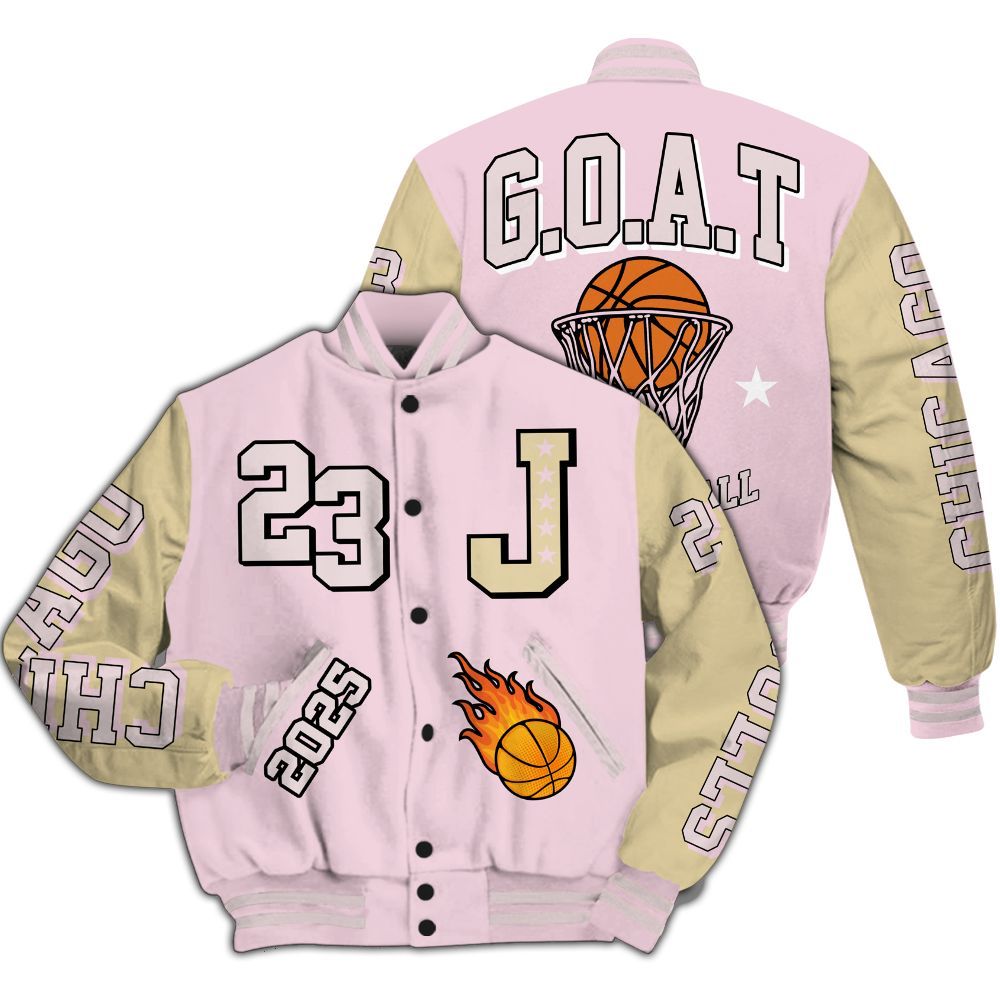 Varsity Jacket To Match Denim Iced Carmine 4s - Chicago 23 Basketball All Over Print