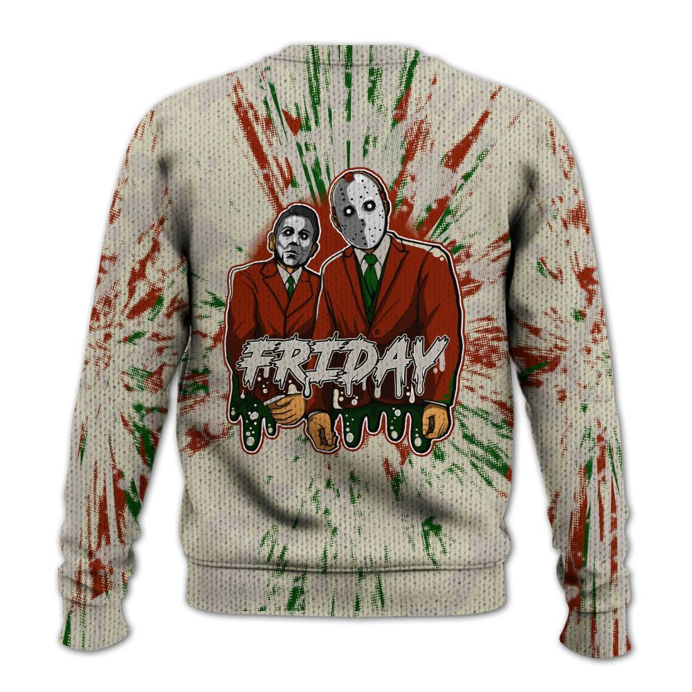 Knitted Sweater To Match El Grito 5s - Friday Halloween Graphic Luxury