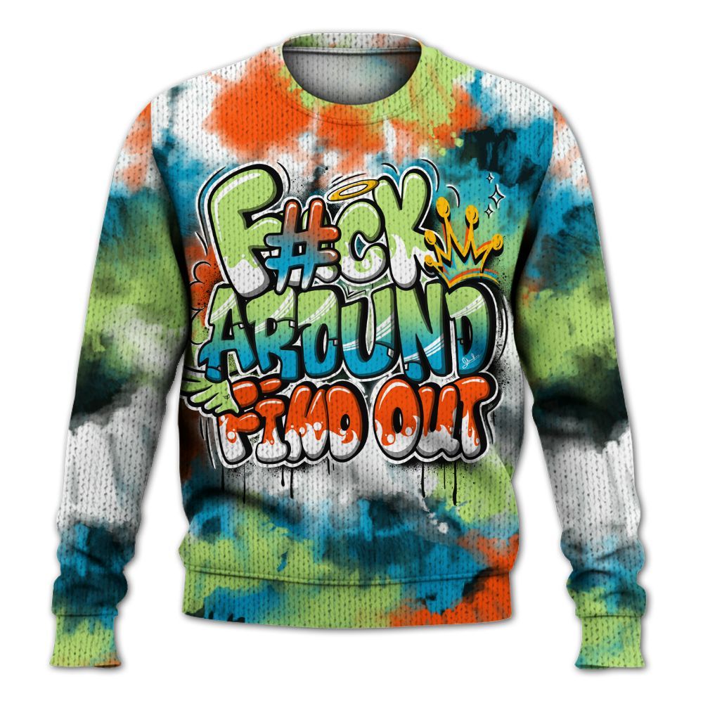 Knitted Sweater To Match Kobe 9 Elite What The - Tie Dye FK Around Find Out