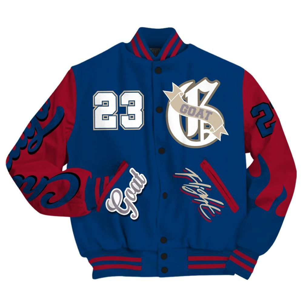 Varsity Jacket To Match Rare Air 4s Shirt - The G.O.A.T Flight Streetwear All Over Print