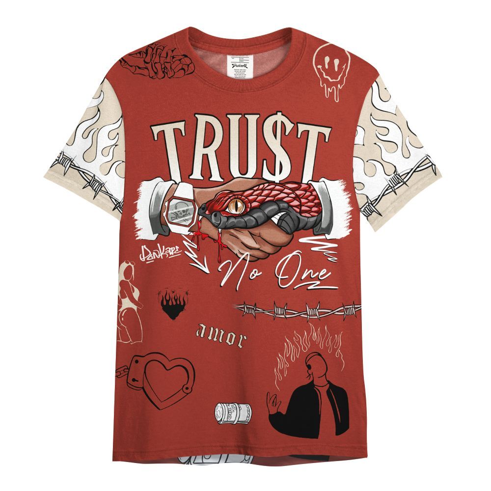 Shirt To Match Brick After Brick 4s - Snake Trust No One All Over Print