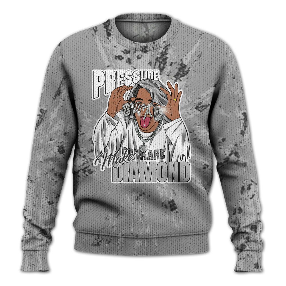 Knitted Sweater To Match Black Wolf Grey 12s - Pressures Makes Knitted Sweater To Match Lux