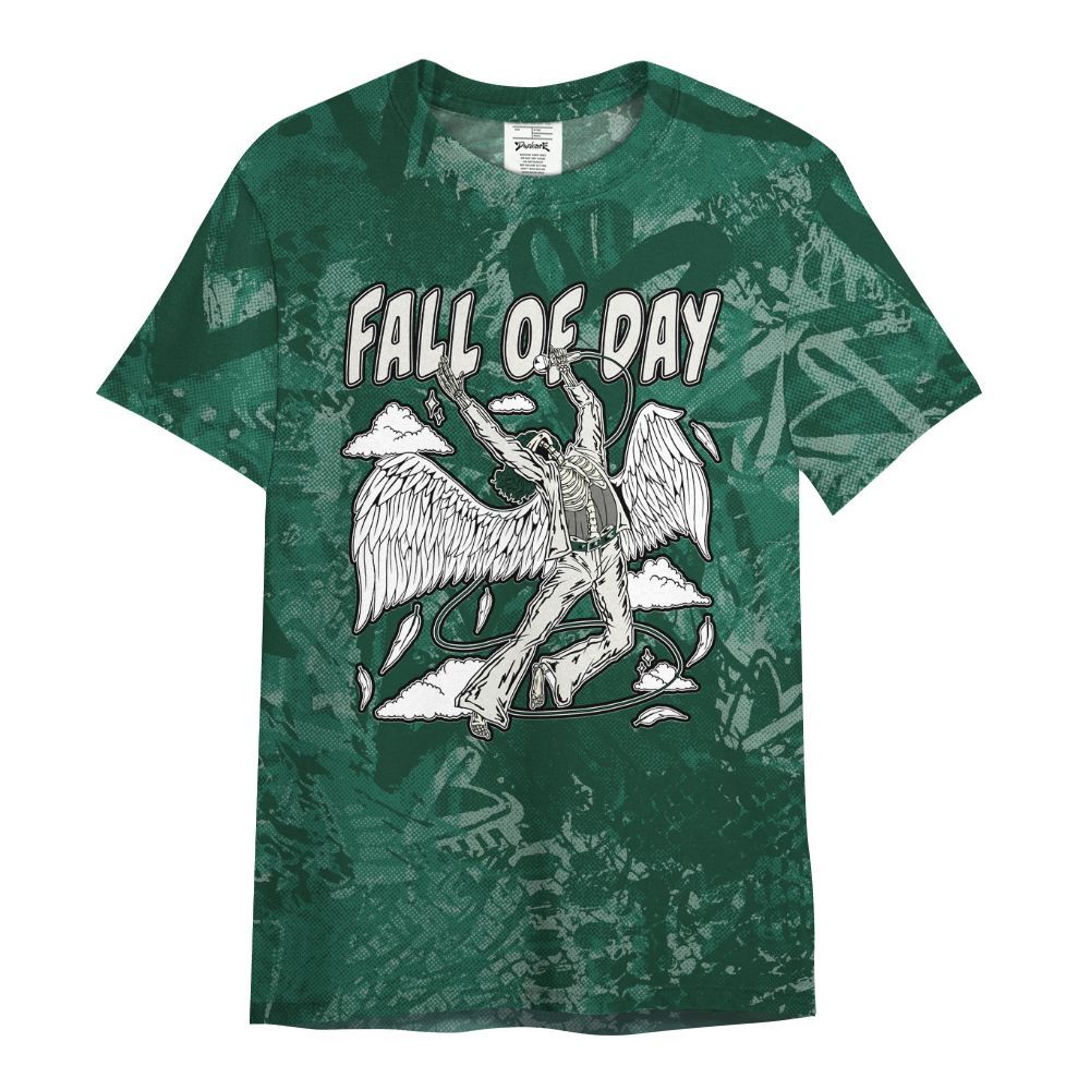 Shirt To Match Oxidized Green 4s - Fall Of Days Skeleton Heart All Over Print