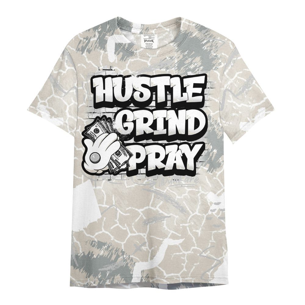 Shirt To Match Retro Pure Money 3s - Hustle Grind Pray All Over Print