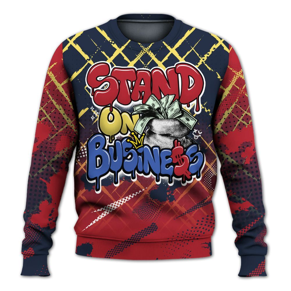 Sweatshirt To Match Dunk Low COJP What The 2024 - Halftone Stand Business Dripping All Over Print