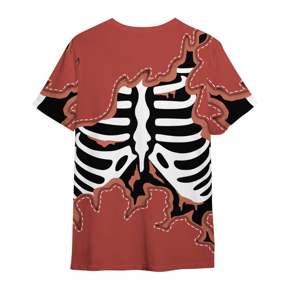 Shirt To Match Dune Red 13s - Skeleton Smiley Face All Over Print