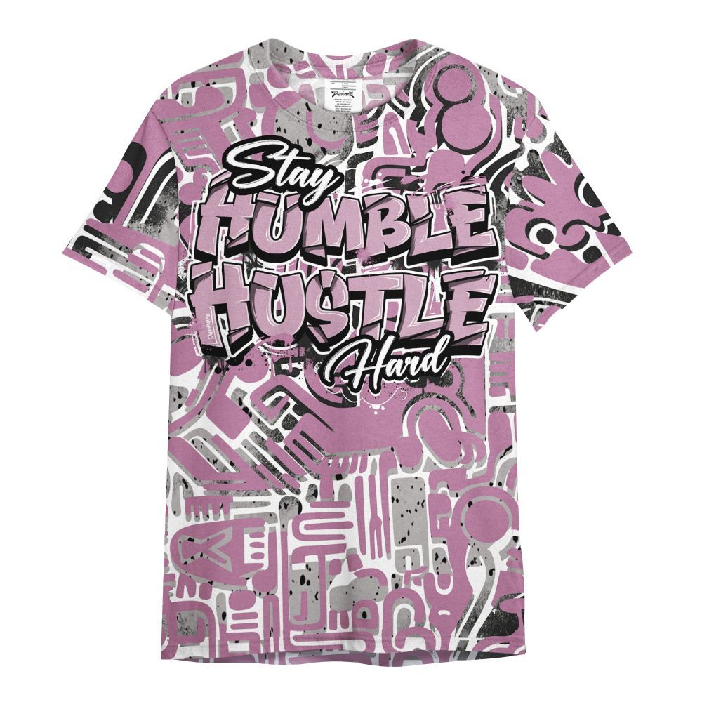 Shirt To Match Neutral Grey Black White Orchid 4s - Humble Hustle Doodle Retro All Over Print