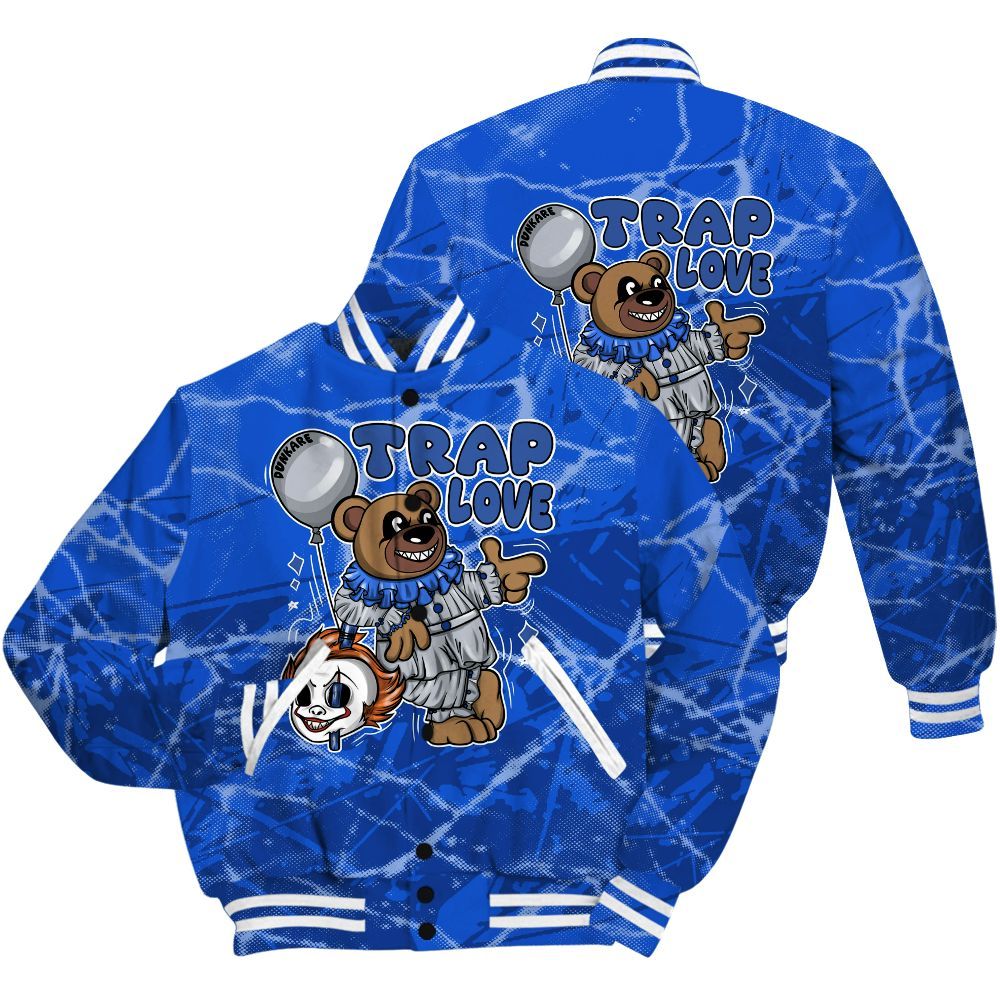Varsity Jacket To Match Air Foamposite One Royal Shirt - Trap Loves Bear Profound All Over Print