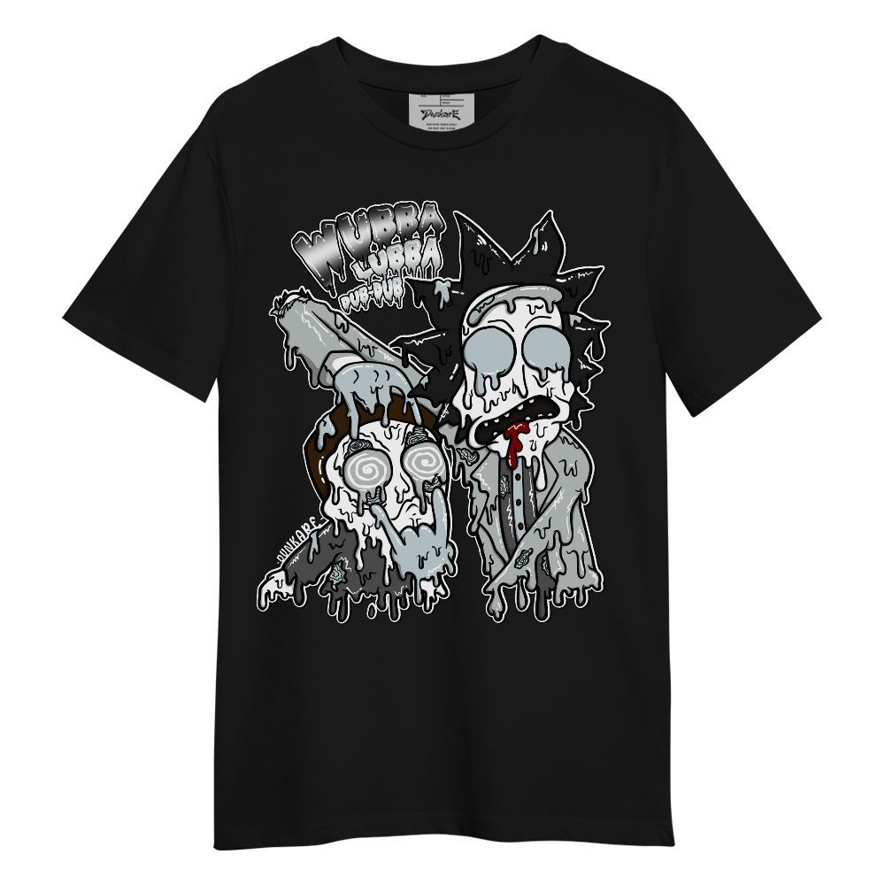 Shirt To Match Black Wolf Grey 12s - Wubba Rick Drip Graphic