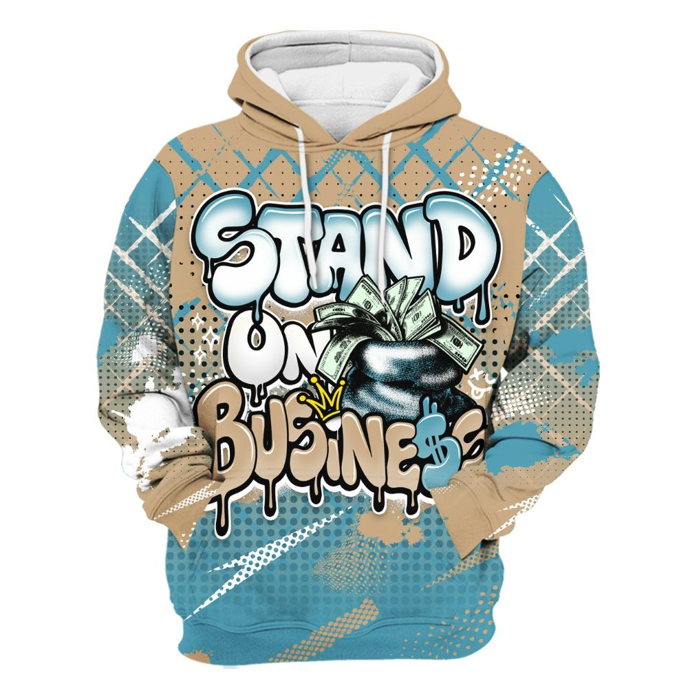 Hoodie To Match H-Town 11s - Halftone Stand Business Dripping All Over Print