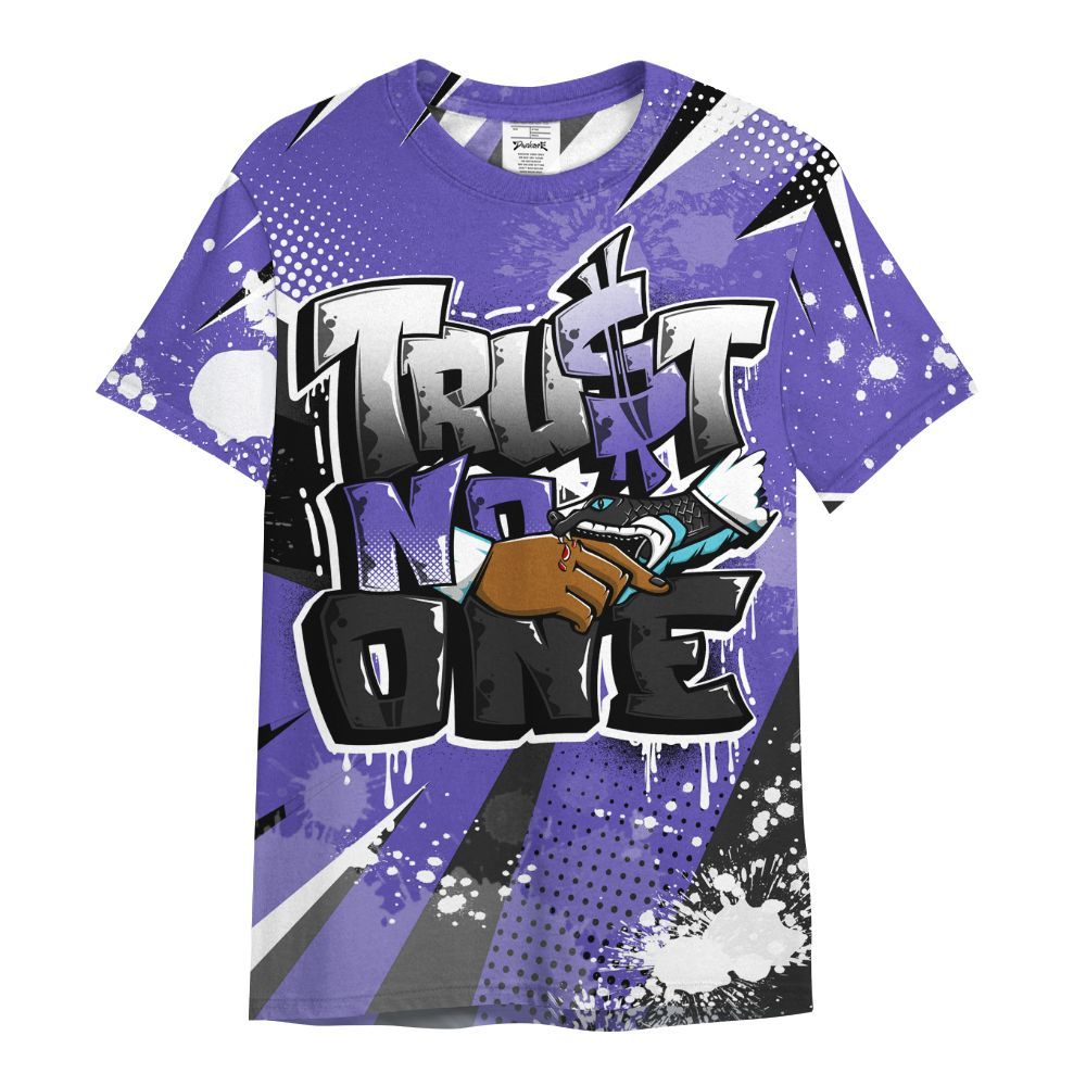 Shirt To Match SB Dunk Low Purple Lagoon - Poly Trust No One Dripping All Over Print