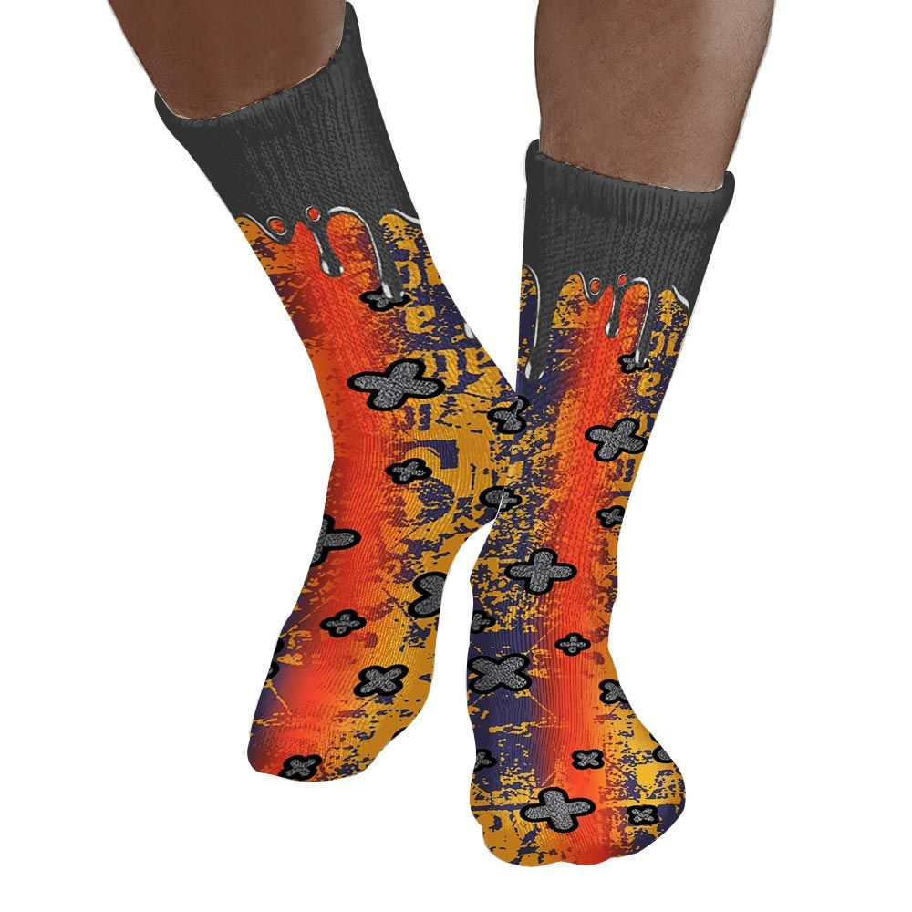 Sock To Match Rio 3s - Dripping Signs Graphic Unisex