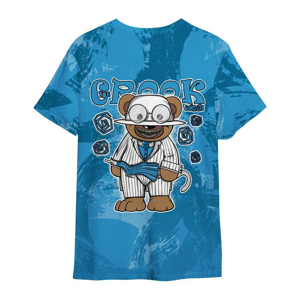 Shirt To Match Powder Blue 9s - Swindler Bear Circle Slpash All Over Print