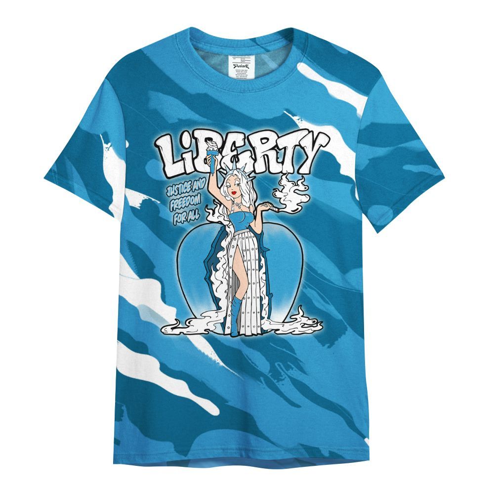 Shirt To Match Powder Blue 9s - Midwest Cartoon Colored All Over Print