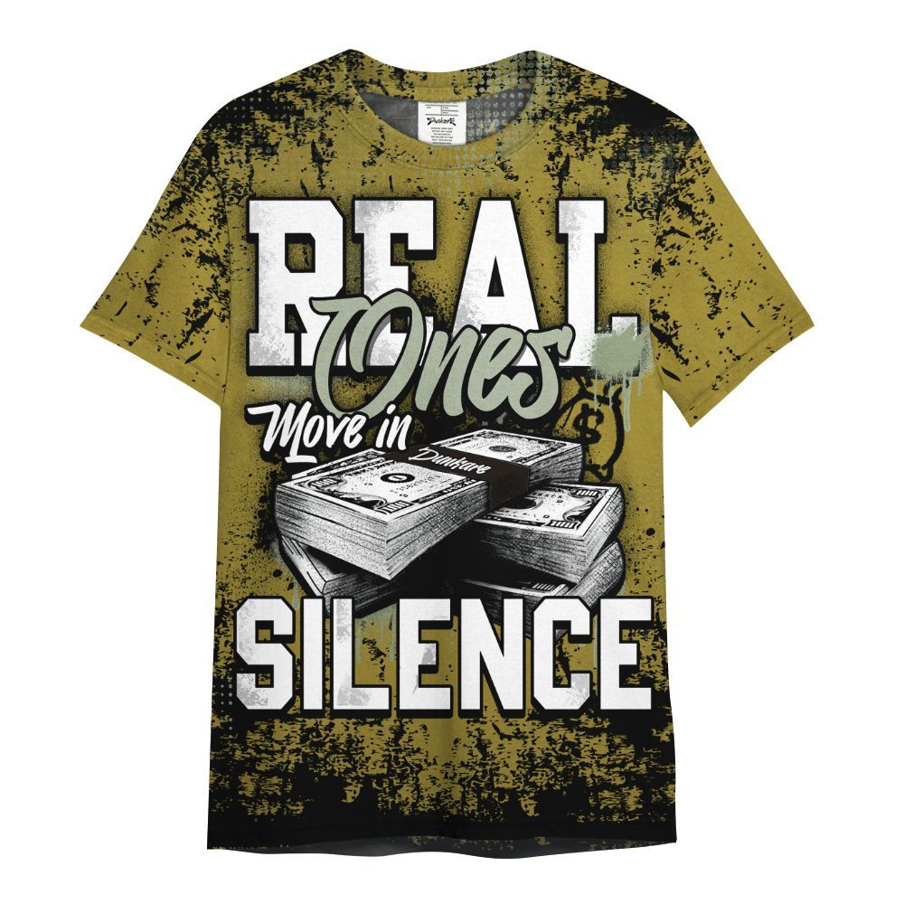 Shirt To Match Air Flightposite Metallic Gold - Move In Silence Money Street Retro All Over Print