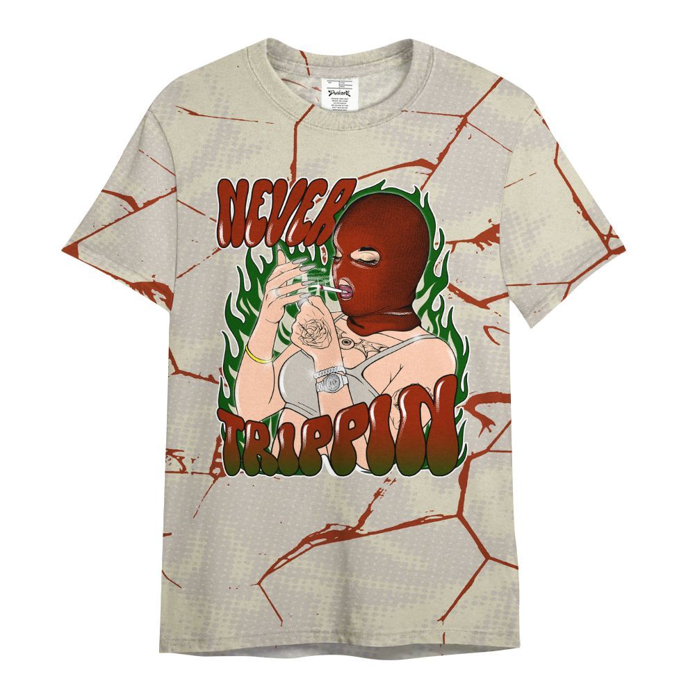 Shirt To Match El Grito 5s - Ne'er Trippin' Unique Crack All Over Print