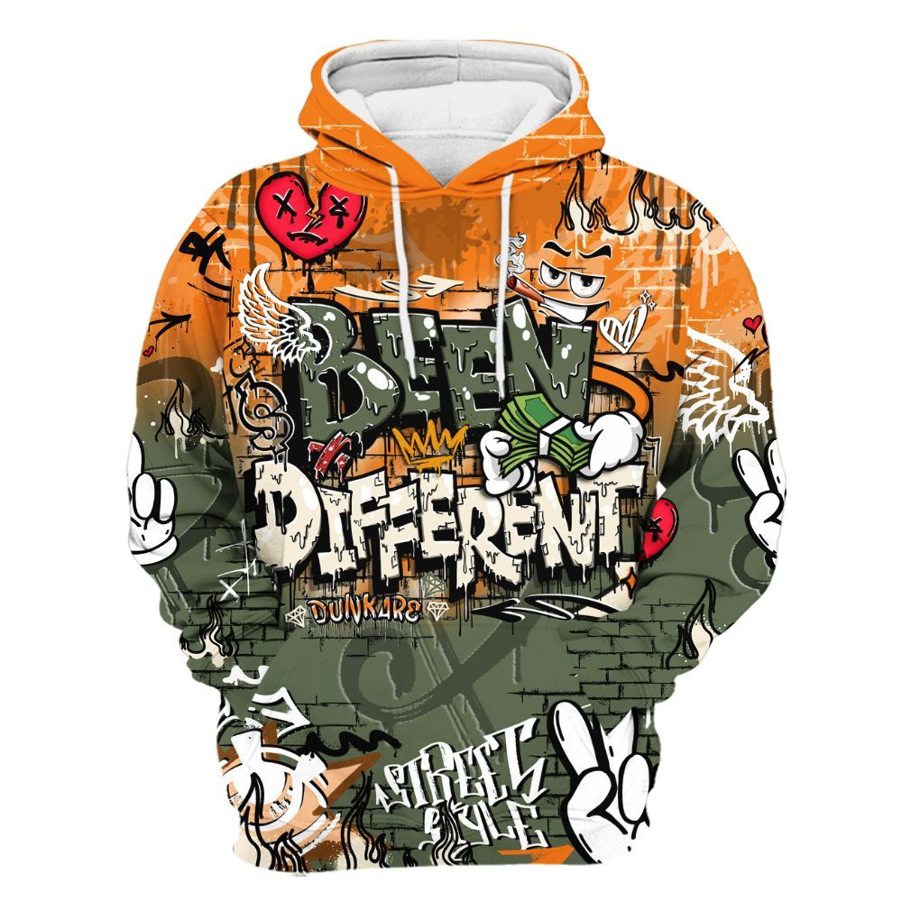 Hoodie To Match Retro Undefeated 4s - Been Dif2erent Drip Graffiti All Over Print