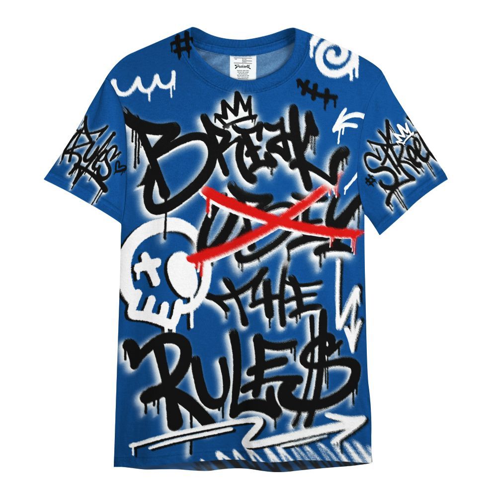 Shirt To Match Low 85 Royal 1s - Break Rules Streetwear All Over Print