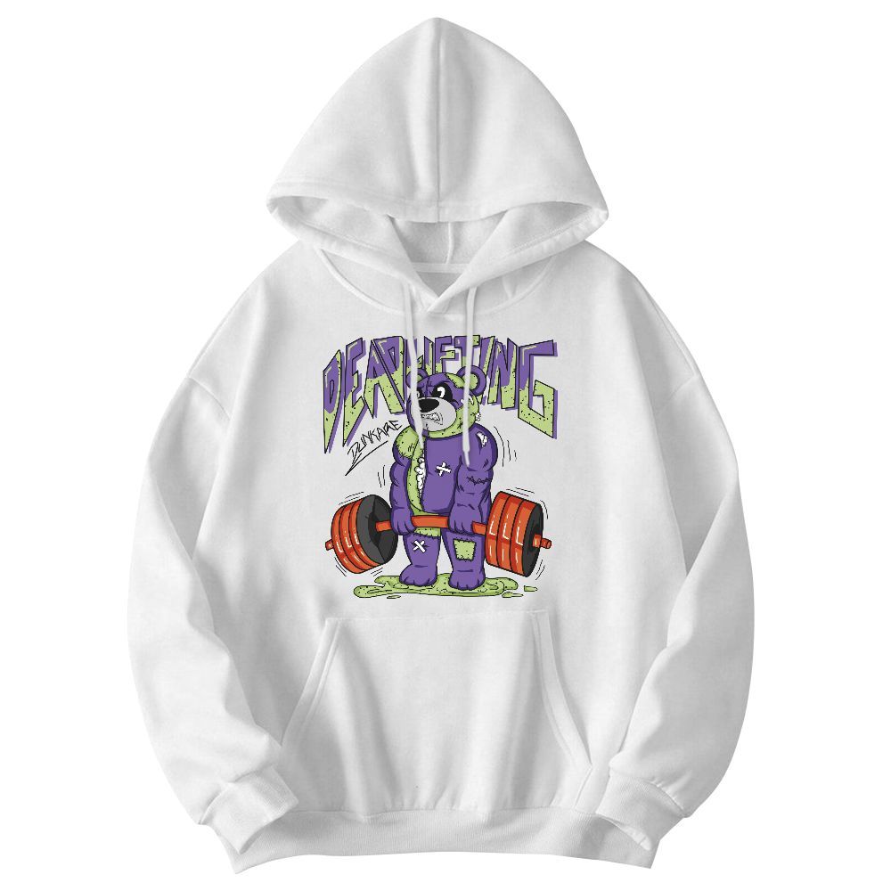 Sweatshirt To Match Canyon Purple 4s - Deadlifting Bear Graphic