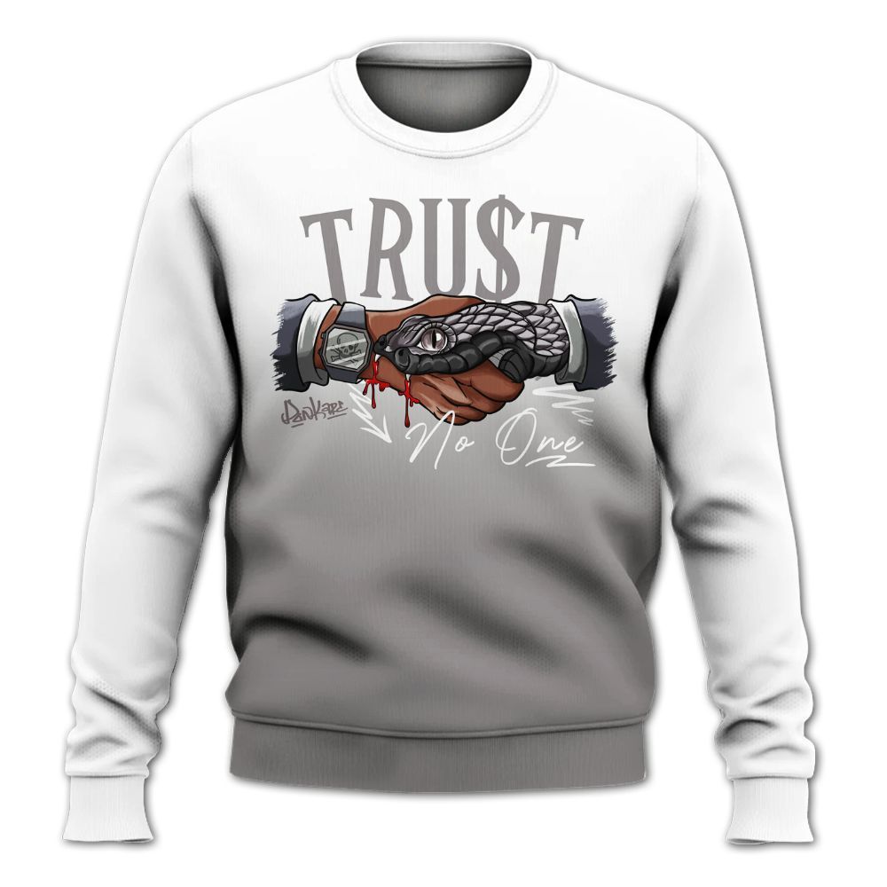 Sweatshirt To Match Cool Grey 11s - Snake Trust No One Drip All Over Print
