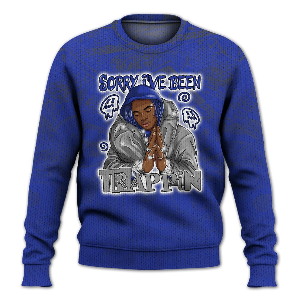 Knitted Sweater To Match Air Max Plus Black Racer Blue - Trappin' Banknote