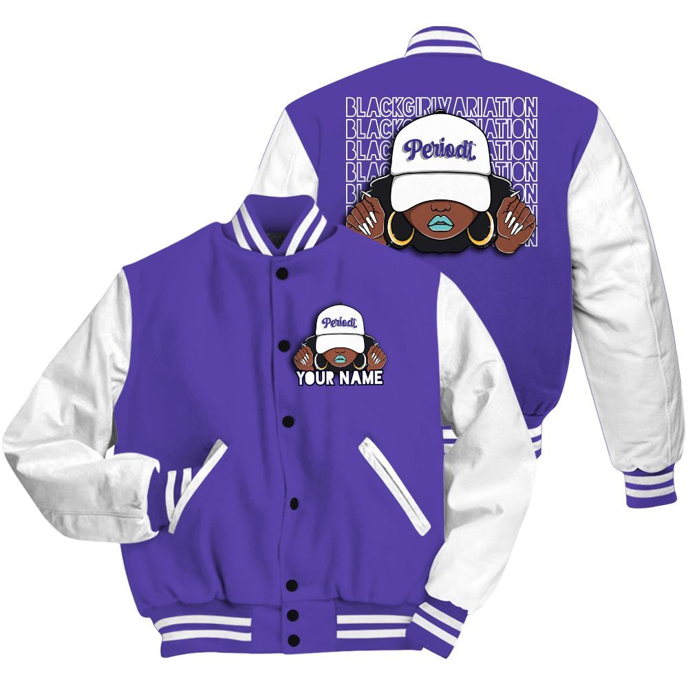 Varsity Jacket To Match Low Hornets 1s - Custom Name Black Girl All Over Print