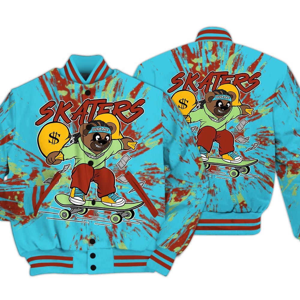 Varsity Jacket To Match SB Dunk Di'Orr Greenwood - Skaters Bear Luxury Varsity Jacket Unisex