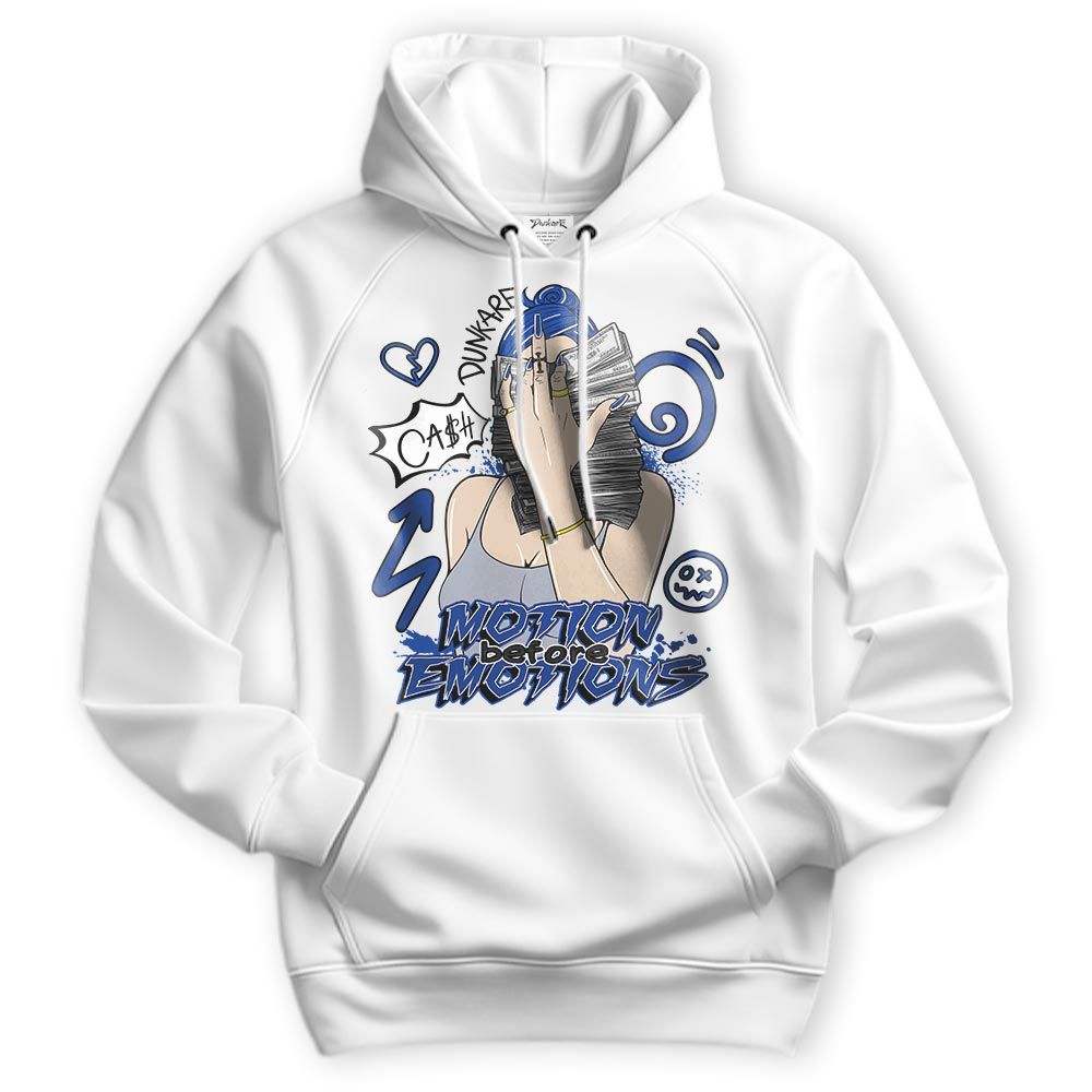 Sweatshirt To Match Air Foamposite One Royal Hoodie - Motions Before Emotions Unique Hoodie Unisex