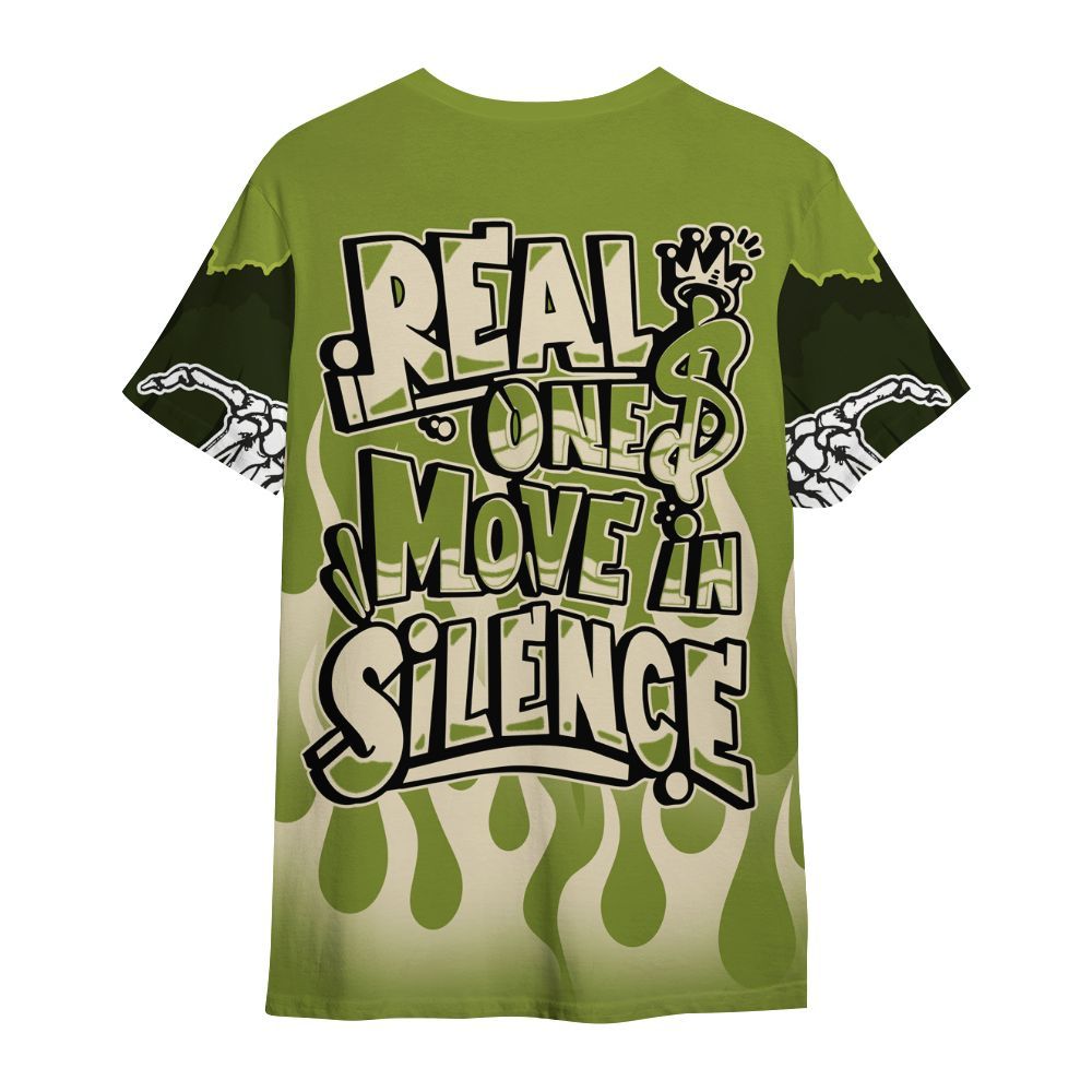 Shirt To Match SB Dunk Low Asparagus - Ones Move In Silence Graphic Trapped All Over Print