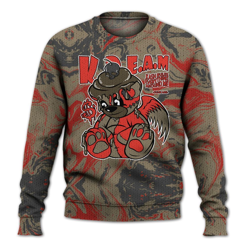 Knitted Sweater To Match Olive 9s - Loot Bear Liquid