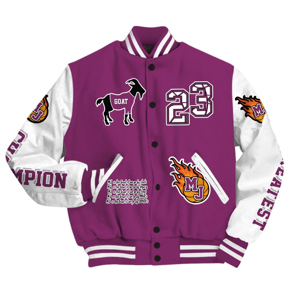 Varsity Jacket To Match Air Max Sunder Gore Tex Bold Berry - 23 G.0.A.T Jump Up Basketball All Over Print