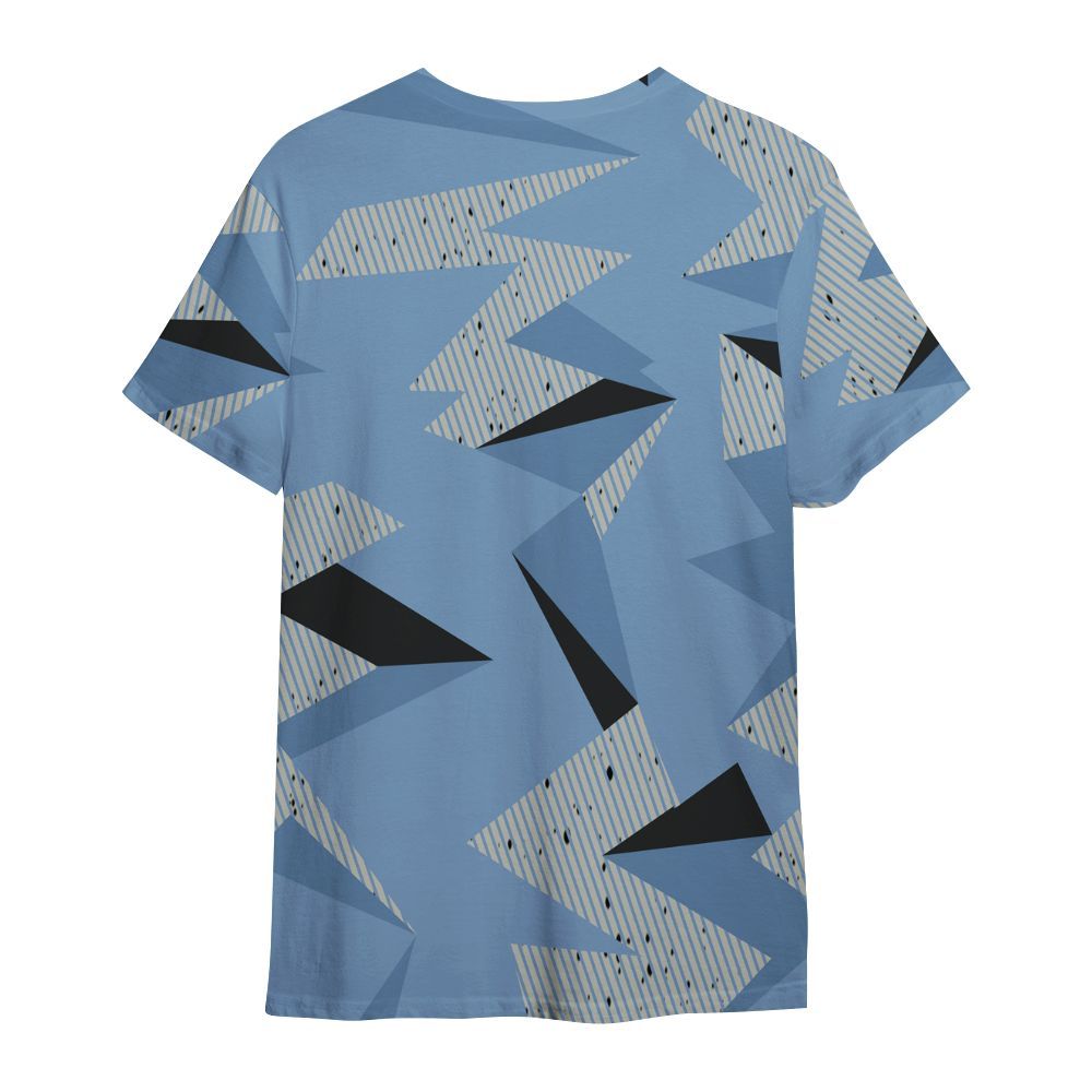 Shirt To Match University Blue 4s - Geometric Camouflage Pattern All Over Print