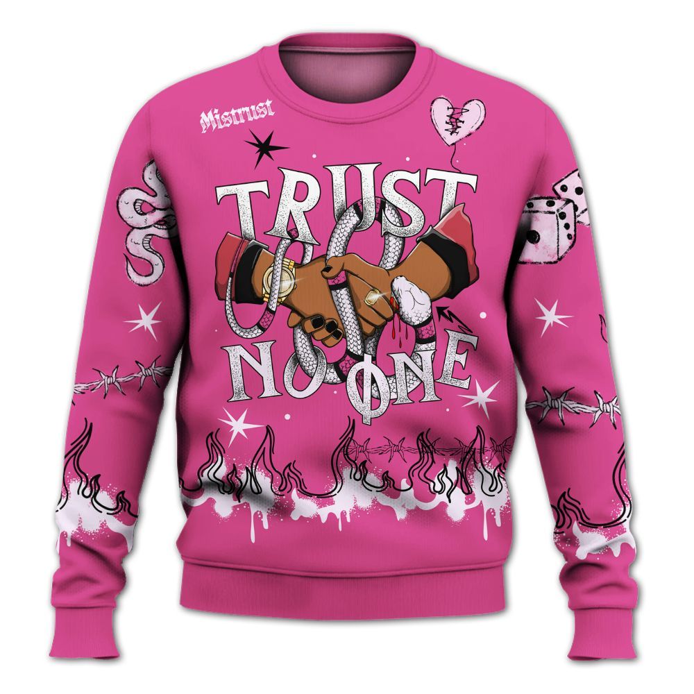 Sweatshirt To Match KD 4 Aunt Pearl - Trust No One Snake-Bite Doodle Crayon All Over Print
