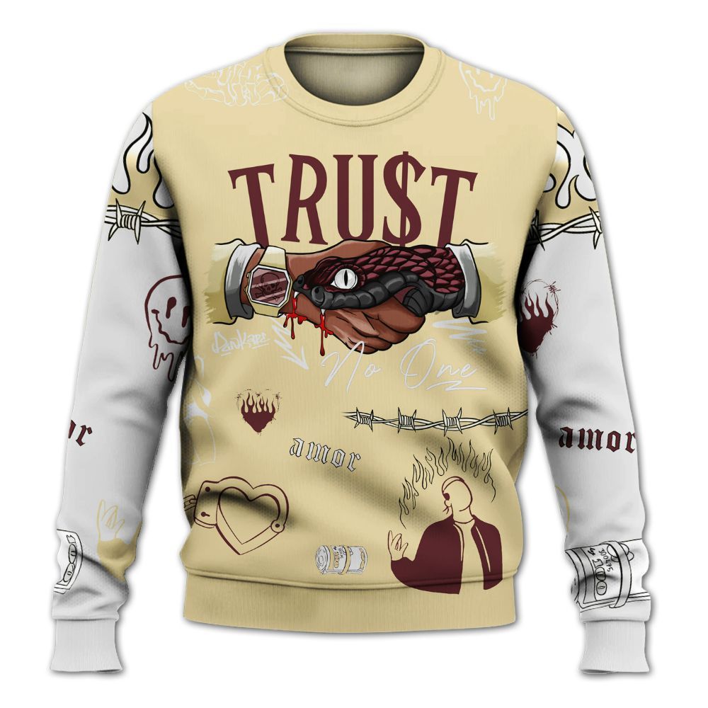 Sweatshirt To Match Women Phantom 12s - Snake Trust No One All Over Print