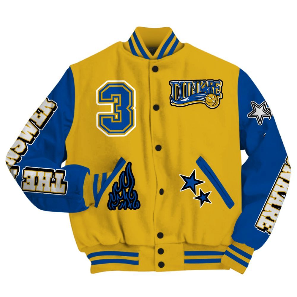 Varsity Jacket To Match High Laney 1s - Allen Answer Skeleton All Over Print