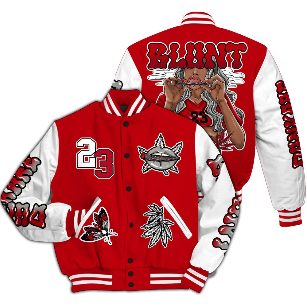 Varsity Jacket To Match Air Griffey Max Gray Reds 1s - Bluntz Unique All Over Print