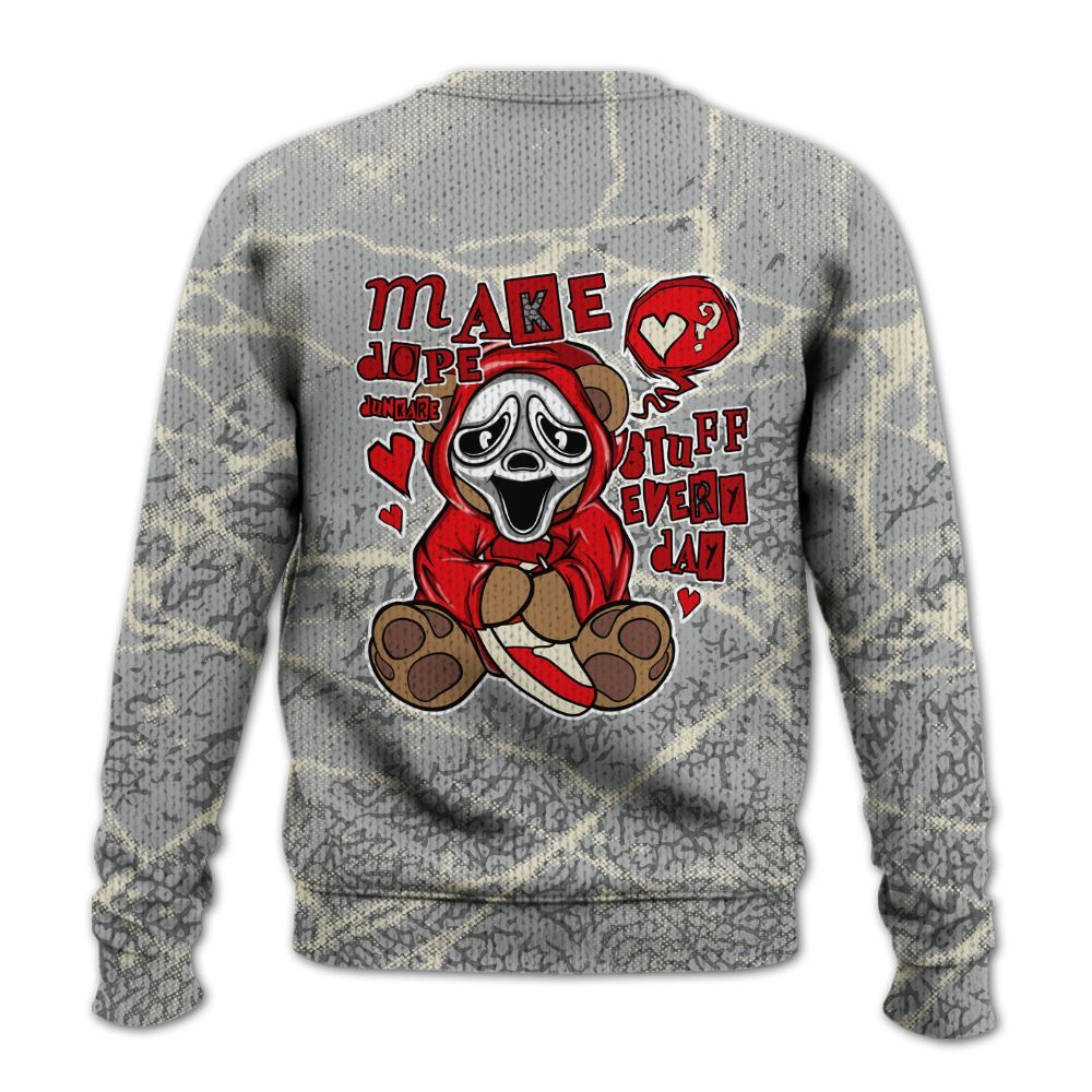 Knitted Sweater To Match Cement Grey 3s - Make Dopes Bear Profound