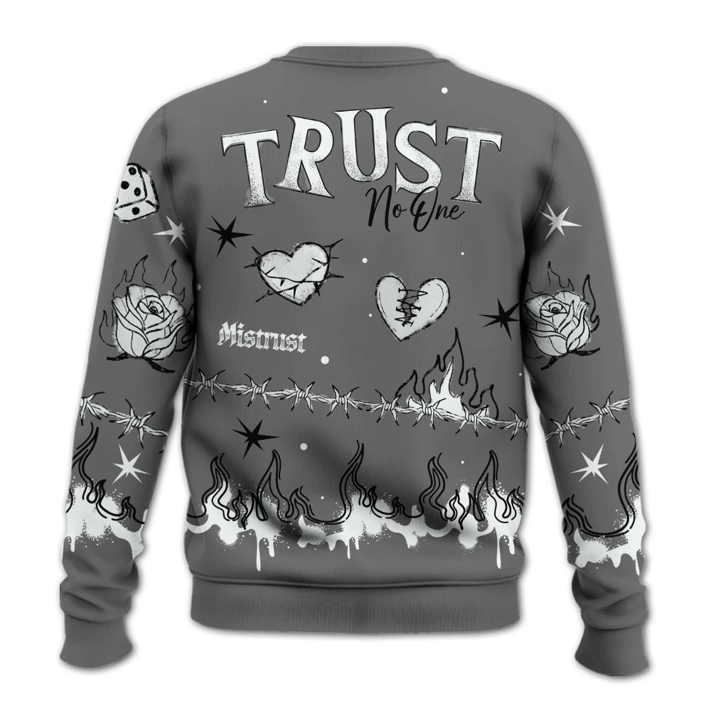 Sweatshirt To Match Retro Stealth 12s - Trust No One Snake-Bite Doodle Crayon All Over Print