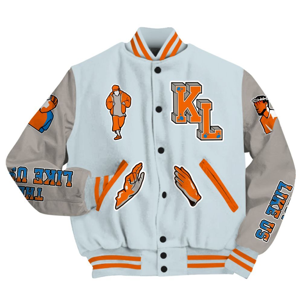 Varsity Jacket To Match Retro High OG Alaska 1s - Dislike Us Graphic All Over Print