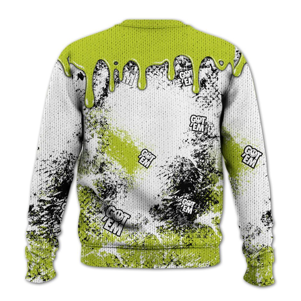 Knitted Sweater To Match Bright Cactus 13s - Dripping 23 Drip