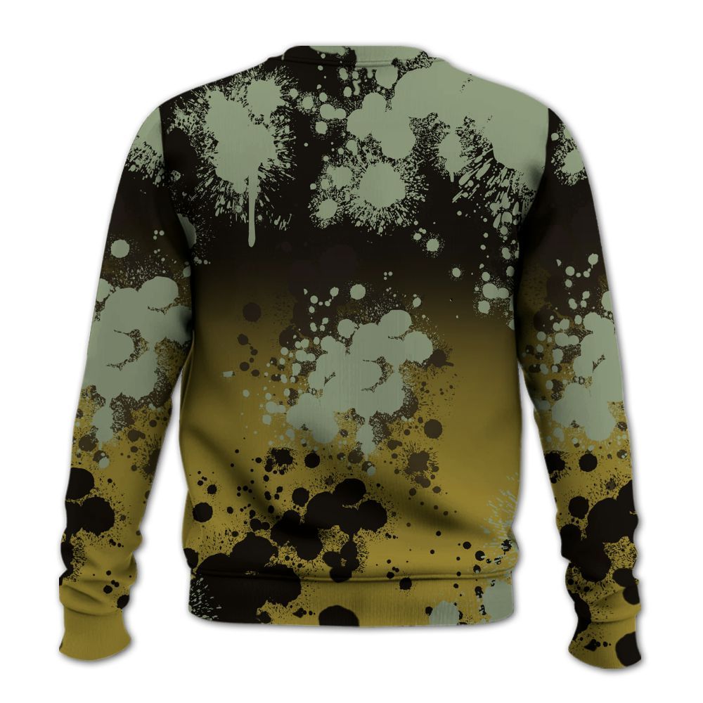 Sweatshirt To Match Air Flightposite Metallic Gold - God Blessed Ink Drip All Over Print
