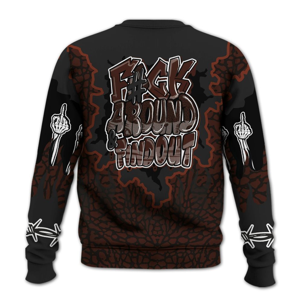 Sweatshirt To Match Air Force 1 Low Halloween Skull 2024 - F Around Find Out Graphic Trapped All Over Print
