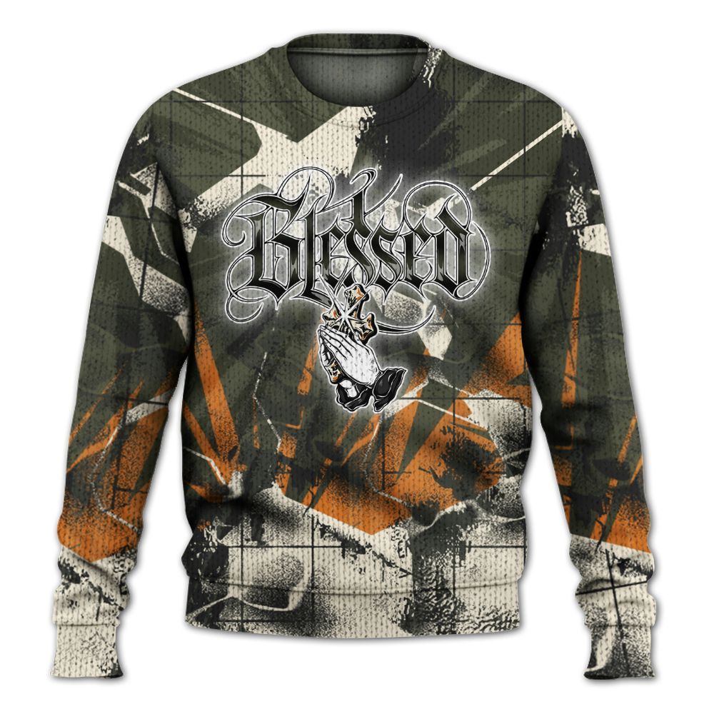 Sweater To Match Retro Undefeated 4s - God Blessed Graphic