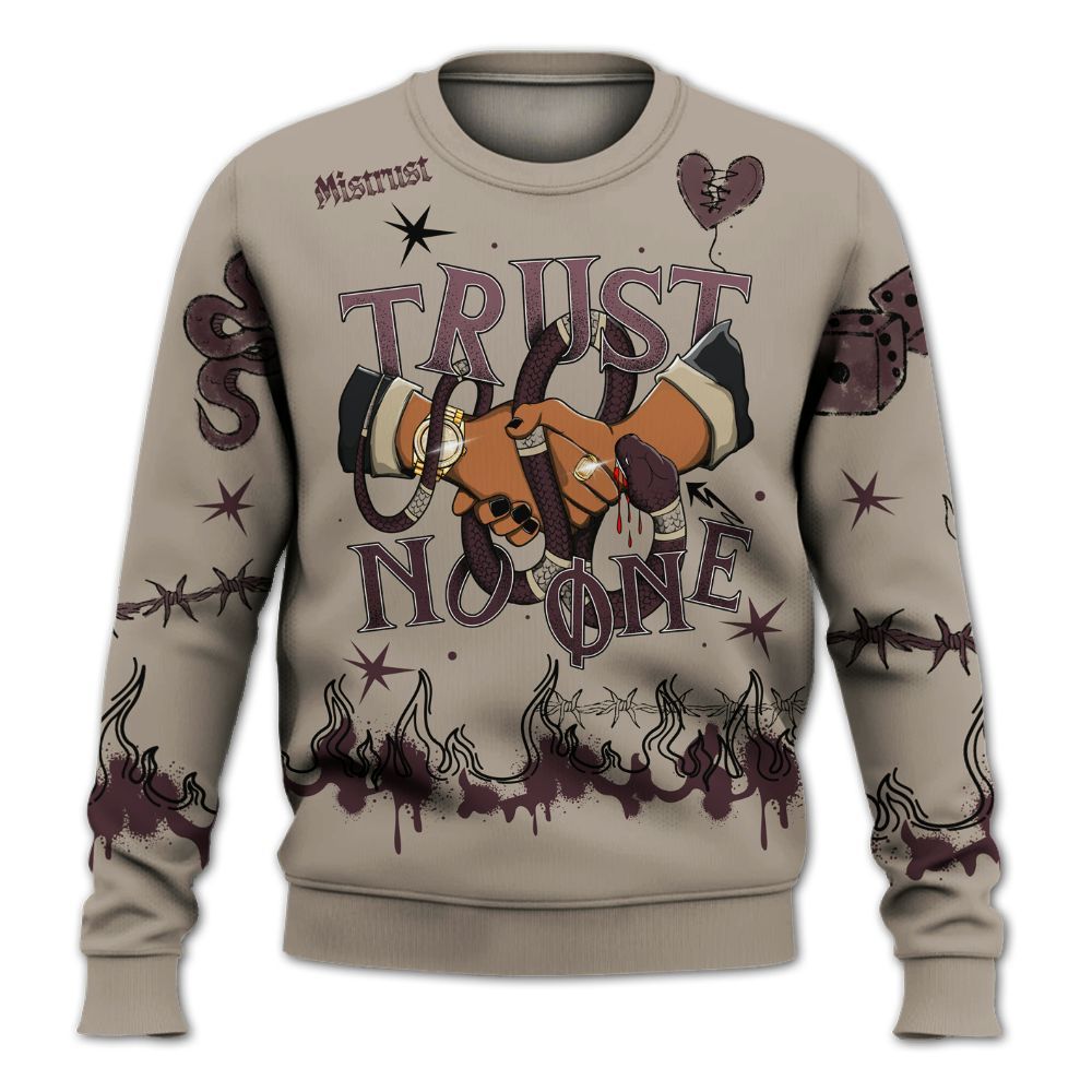 Sweatshirt To Match AMM Retro Phantom 4s - Trust No One Snake-Bite Doodle Crayon All Over Print