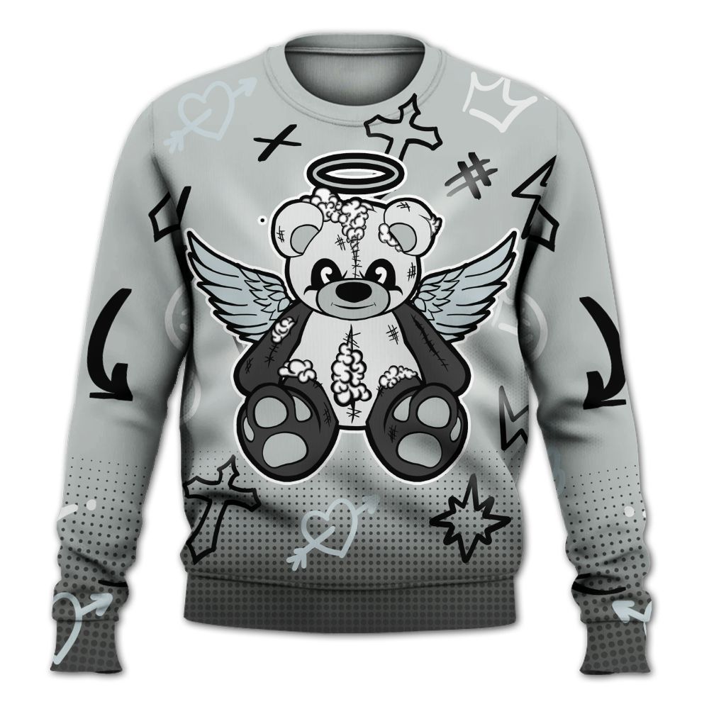 Sweatshirt To Match Black Wolf Grey 12s - Gods Guides Me Bear Graphics All Over Print
