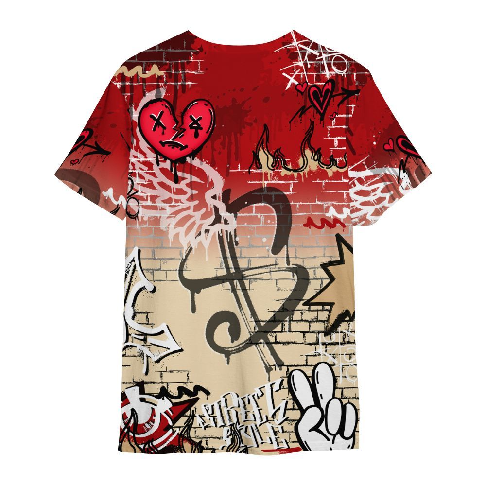 Shirt To Match Dunk Low Strawberry Waffle - Been Dif2erent Drip Graffiti All Over Print