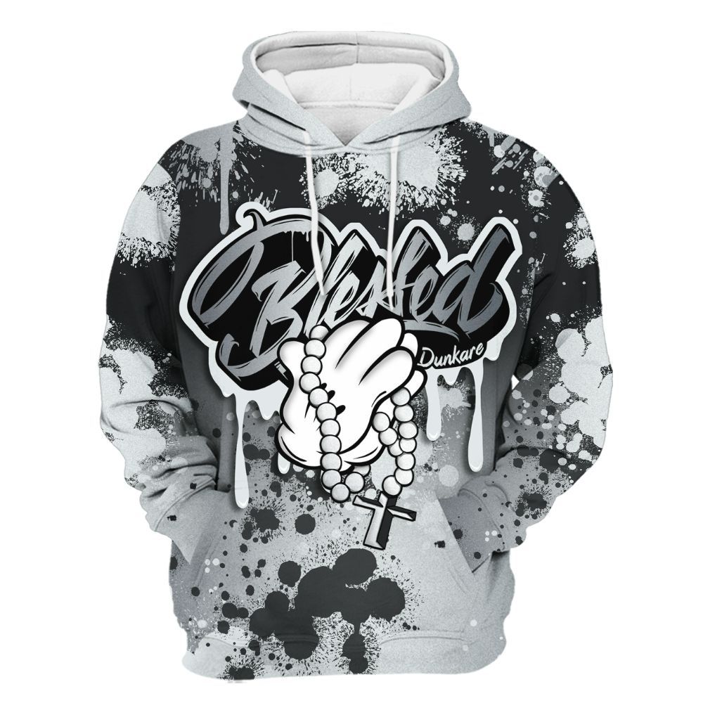 Hoodie To Match Cap And Gown 6s - God Blessed Ink Drip All Over Print